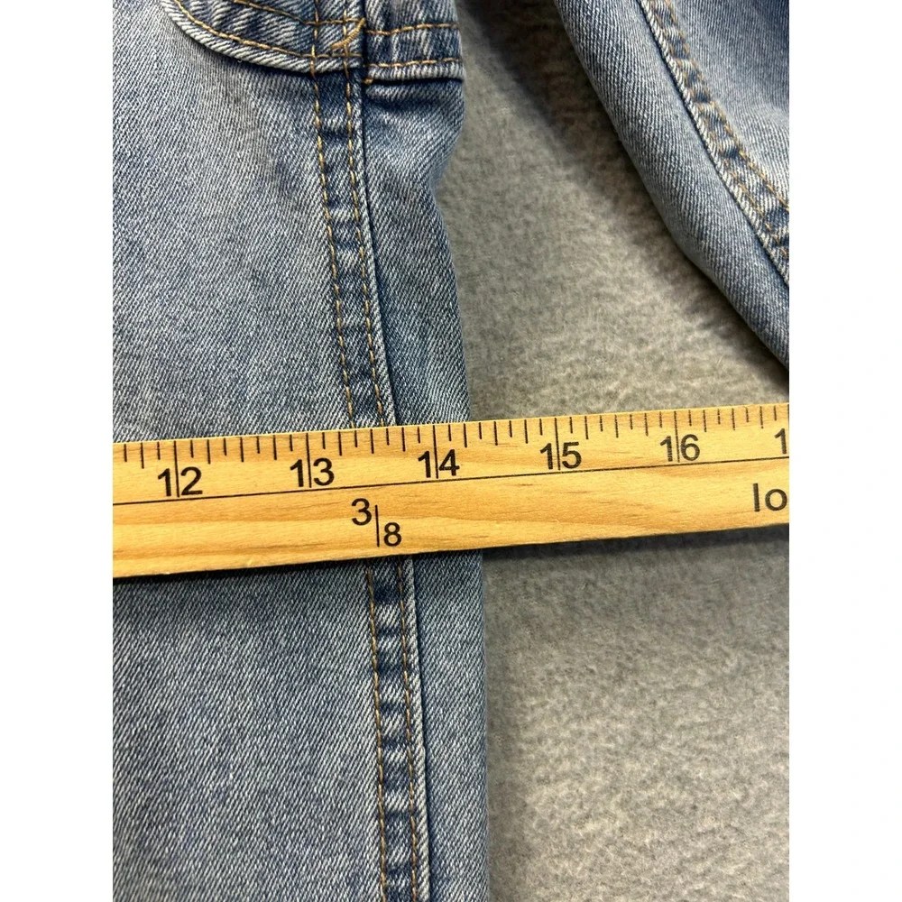 Madden Girl High Rise Wide Leg Jeans Womens XL Light Wash Blue Stretch Denim